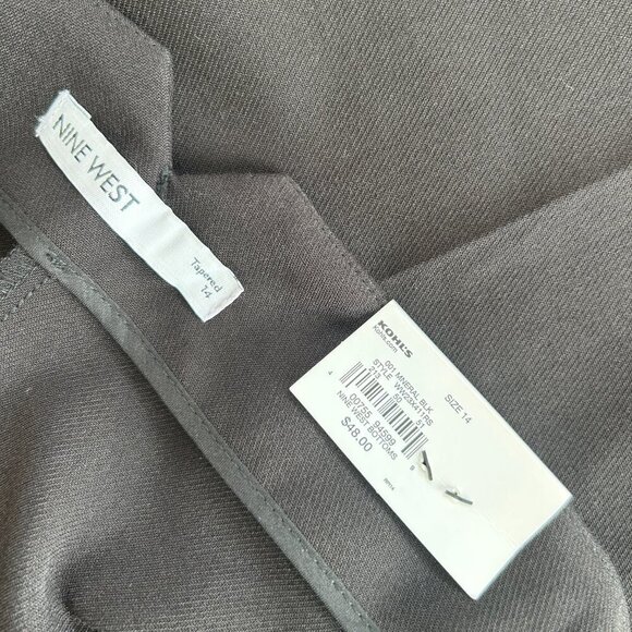 NINE WEST Women's Nine West High Rise Tapered Pants in Size 14 NWT New with Tags - Picture 7 of 7